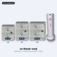 Pack Le Week-end : aspirateur NovaPower + 6 housses, 2 par taille